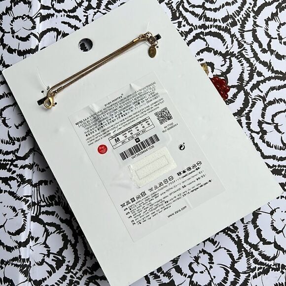 Zara Combination Bead and Stone Necklace Red and Gold - Picture 7 of 11